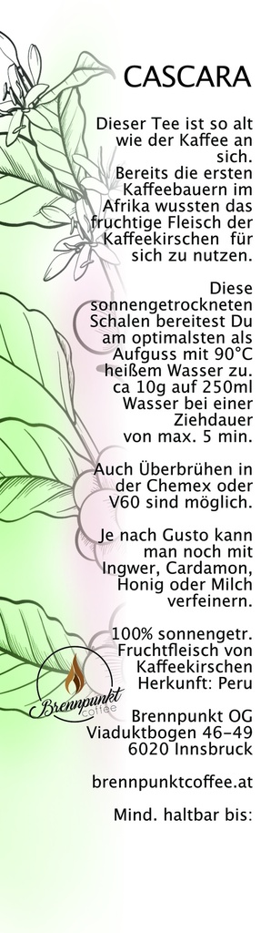 Brennpunkt || Cascara - Kaffeekirschentee lose 100g